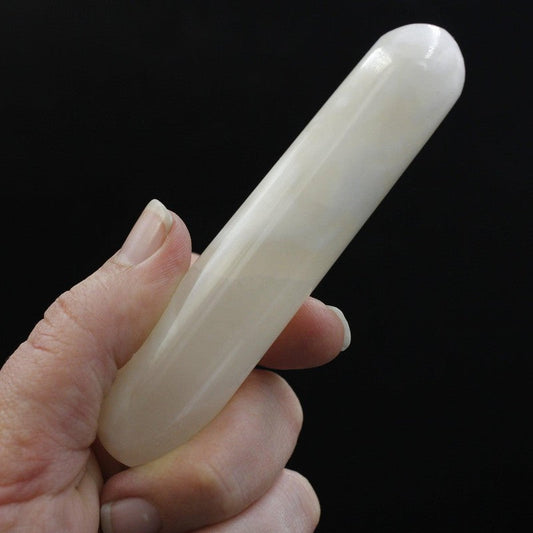 Polished White Calcite Massage Tool || Peru-Nature's Treasures