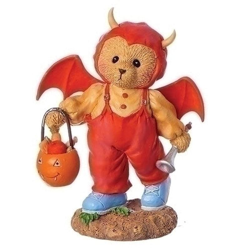 Polyresin Halloween Teddy Bear Statue Figurine "Evil Teddy"-Nature's Treasures