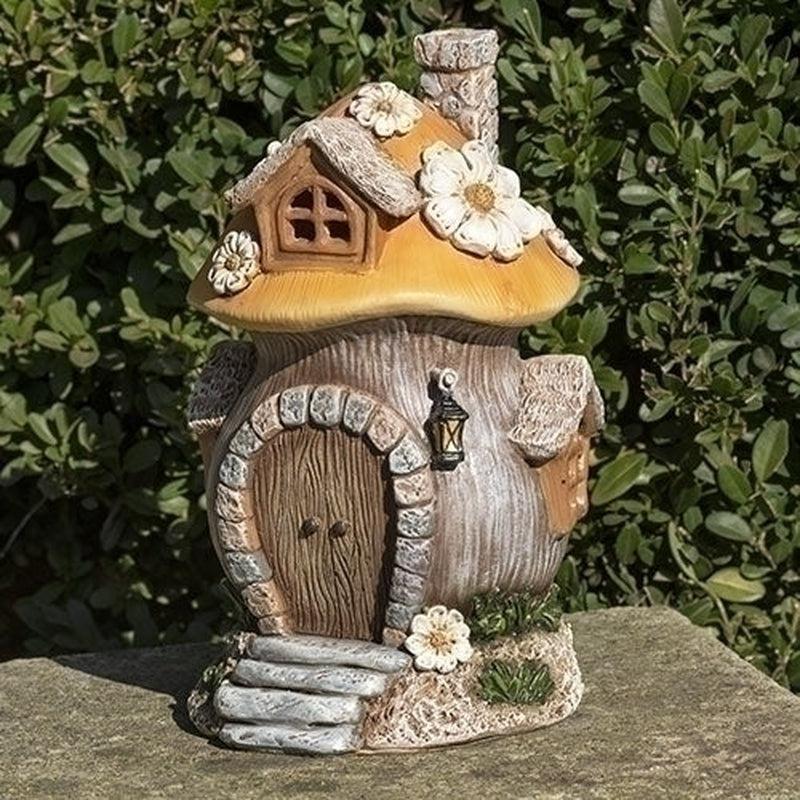 Polyresin LED Mushroom Fairy House-Nature's Treasures