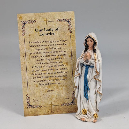 Polyresin Our Lady Of Lourdes Statue Figurine "Hope And Healing"-Nature's Treasures