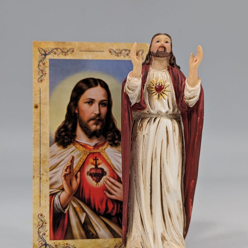 Polyresin Sacred Heart Of Jesus Statue Figurine "Our Loving Savior"-Nature's Treasures