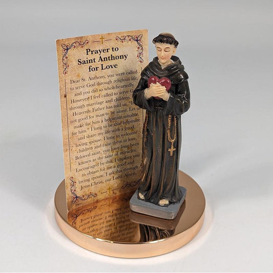 Polyresin St. Anthony Of Padua Statue Figurine "Matchmaker Saint"-Nature's Treasures