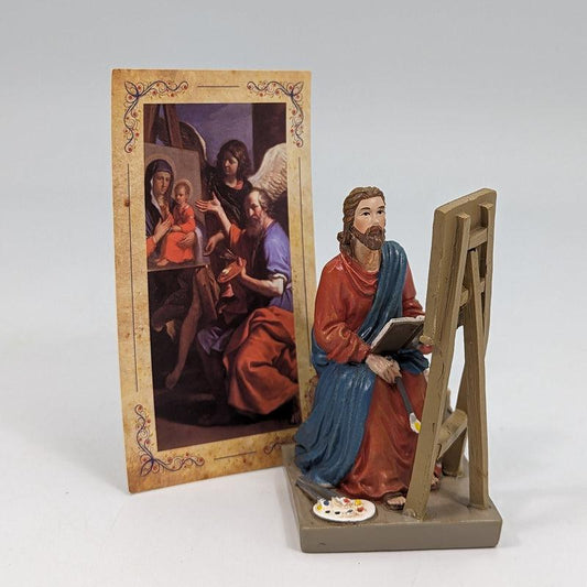 SHOW PRODUCT: Polyresin St. Luke Statue Figurine "Artists And Physicians"-Nature's Treasures