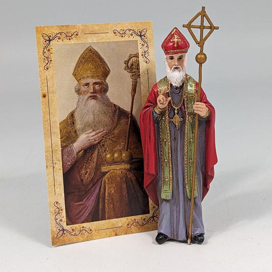 Polyresin St. Nicholas Statue Figurine "Children, Brides, Travel"-Nature's Treasures