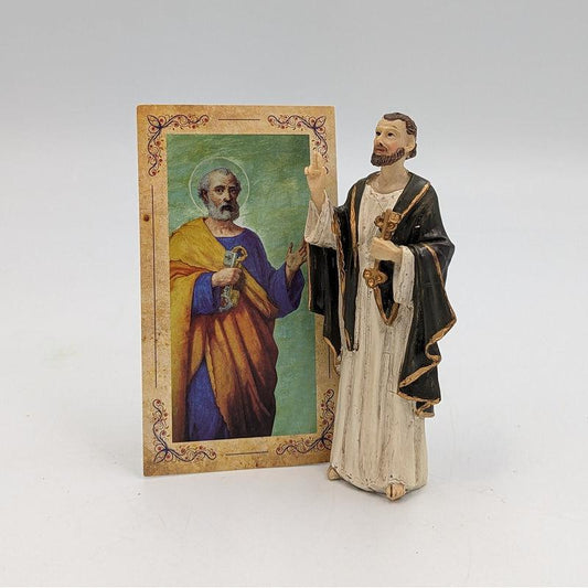 SHOW PRODUCT: Polyresin St. Peter Statue Figurine "The First Pope"-Nature's Treasures