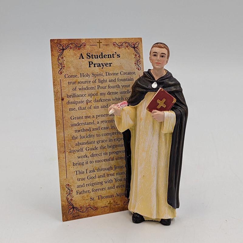 Polyresin St. Thomas Aquinas Statue Figurine "Education, Students"-Nature's Treasures