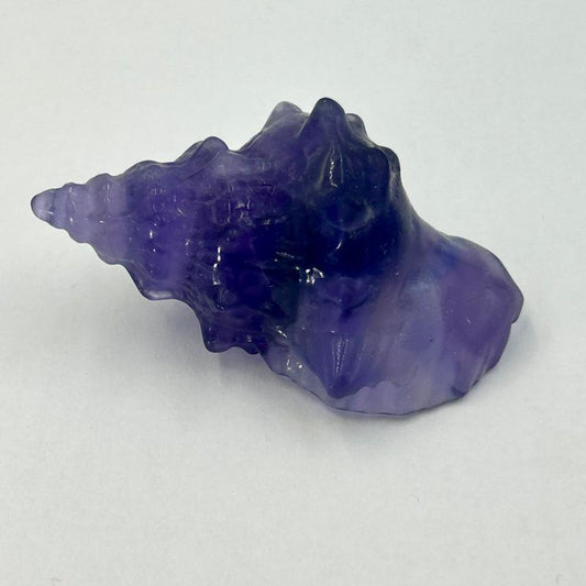 Purple Fluorite Conch Shell Carving || Trunk Show-Nature's Treasures