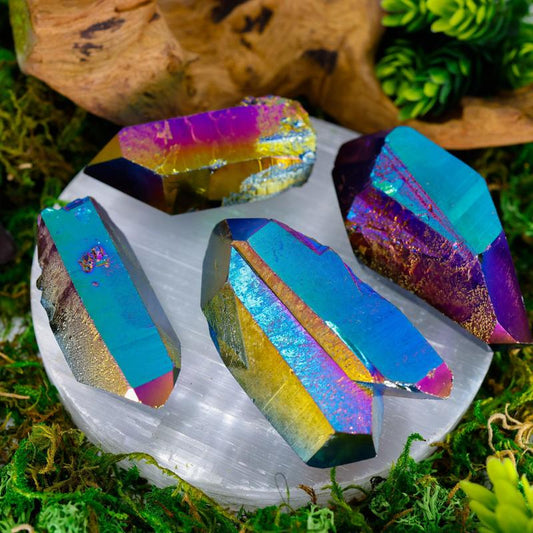 Rainbow Titanium Aura Quartz Points || Trunk Show-Nature's Treasures
