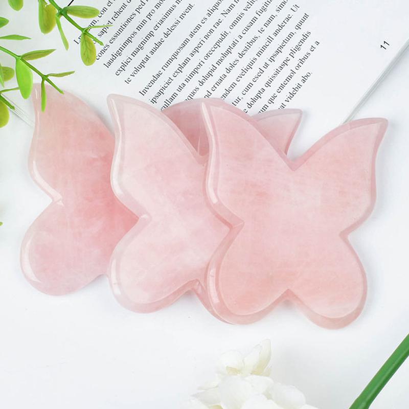 Rose Quartz Butterfly Gua Sha || Health & Beauty-Nature's Treasures
