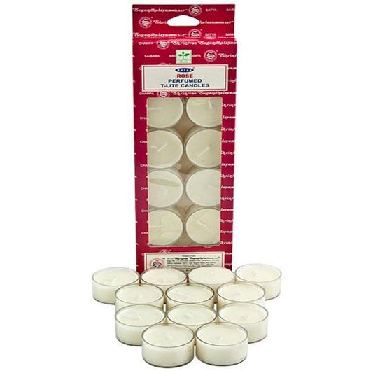 Satya Sai Baba Perfumed Tea Light Candles || Rose-Nature's Treasures