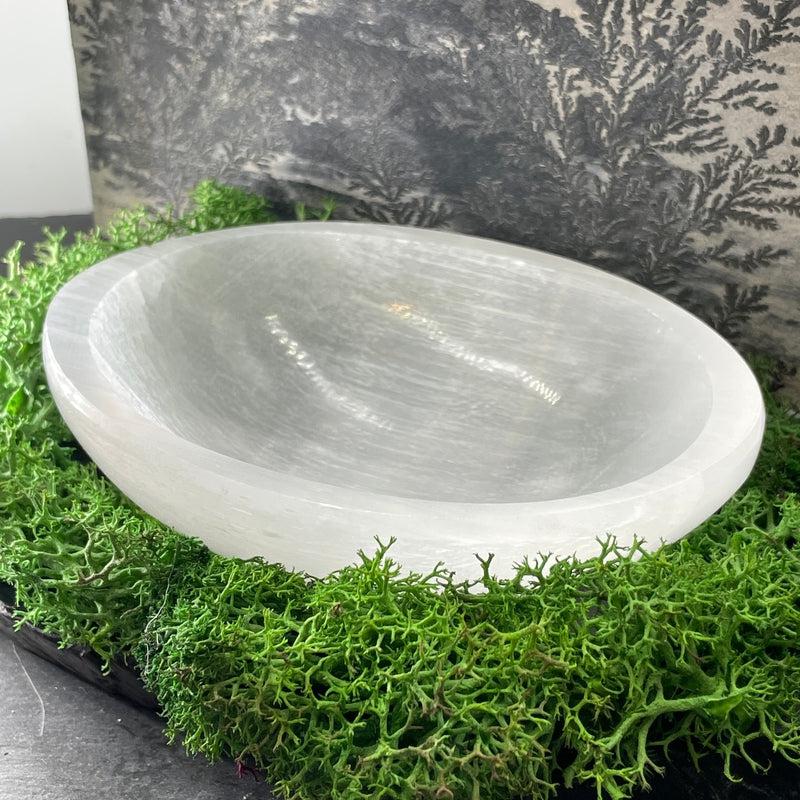 Selenite Satin Spar Oval Shape Bowls || Cleansing Bowls-Nature's Treasures