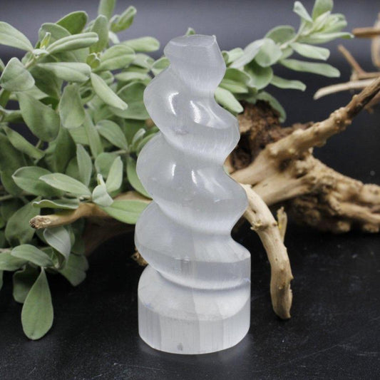 Selenite Satin Spar Spiral Towers || Morocco-Nature's Treasures