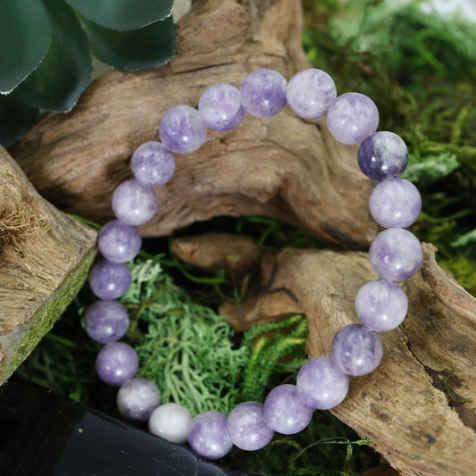 Unisex Gemstone Power Bracelets || Lepidolite-Nature's Treasures