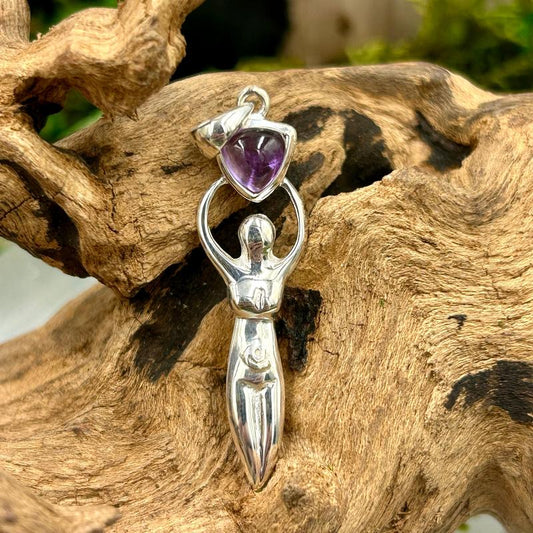 Unisex Goddess Gemstone Pendants || .925 Sterling Silver-Nature's Treasures