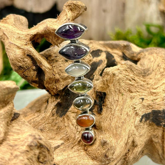 Unisex Marquise Chakra Pendants || .925 Sterling Silver-Nature's Treasures