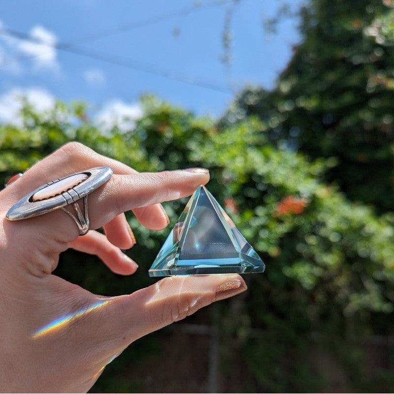 Volcanic Ash Obsidian Glass Pyramid - Small || Trunk Show 2024-Nature's Treasures