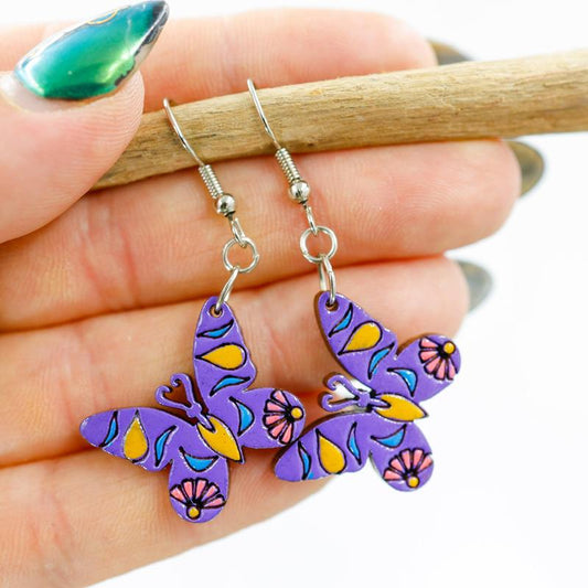 Wooden Butterfly Earrings || Trunk Show-Nature's Treasures