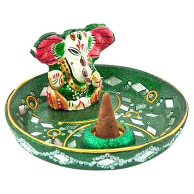 2 In 1 Lord Ganesh Totem Cone & Incense Burner Holder || Protection, Wisdom, Wealth-Nature's Treasures
