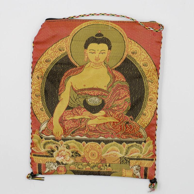 BUDDHA TOUCHING EARTH BROCADE PASSPORT BAG-Nature's Treasures