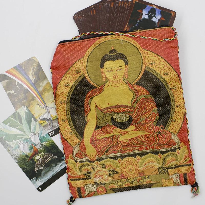 BUDDHA TOUCHING EARTH BROCADE PASSPORT BAG
