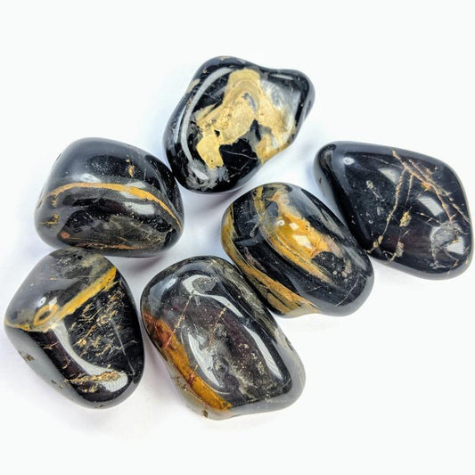 Banded Black Onyx Tumbles || Jumbo-Nature's Treasures