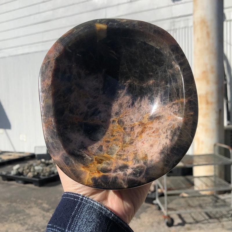 Black Moonstone Bowl || Healing, Protection, Grounding || Madagascar-Nature's Treasures
