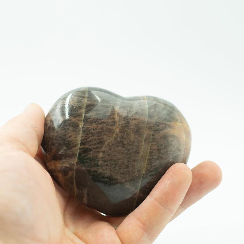 Black Moonstone Hearts || Aura Cleansing and Emotional Healing || Madagascar-Nature's Treasures