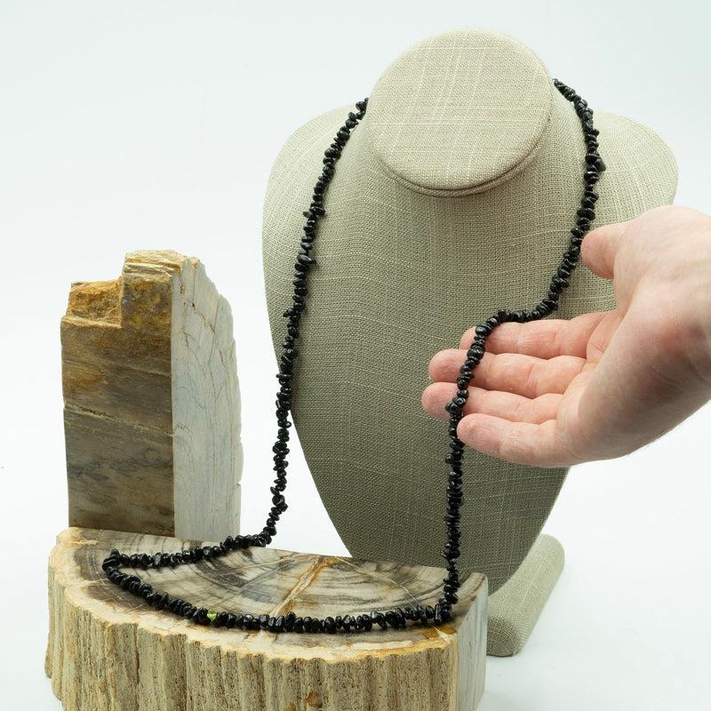 Black Spinel Chip Necklace-Nature's Treasures