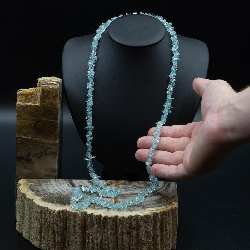 Blue Topaz Chip Necklace-Nature's Treasures