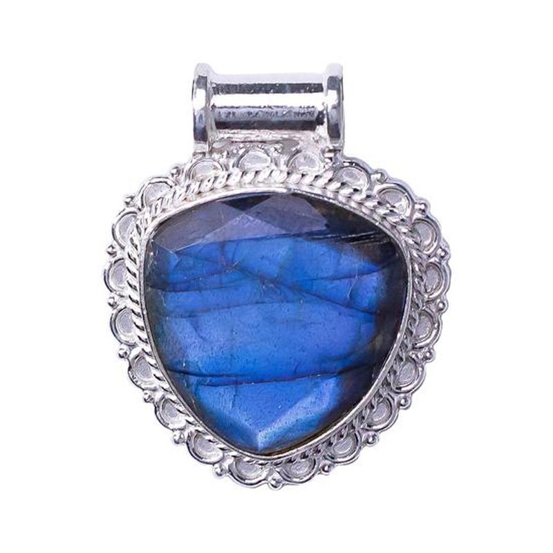 Bright Flash - Faceted Labradorite Sterling Silver Necklace || .925 Silver-Nature's Treasures