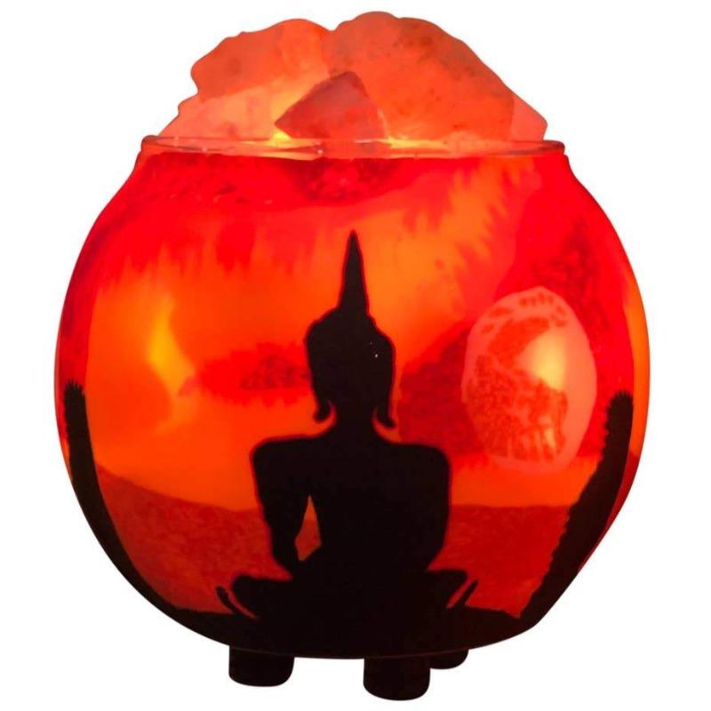 Buddha Himalayan Salt Lamp and Essential Oil Diffuser-Nature's Treasures