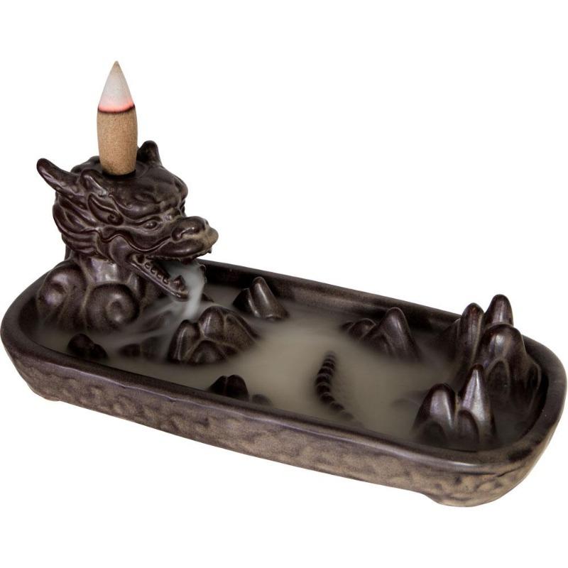 Ceramic Dragon Head Backflow Incense Burner-Nature's Treasures