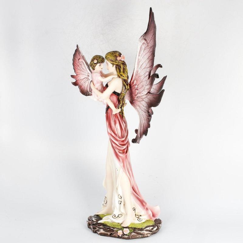 Cherry Blossom Mother and Child Fairy Statue-Nature's Treasures
