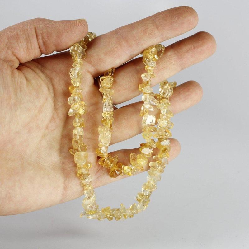 Chip Necklace Choker - Citrine-Nature's Treasures