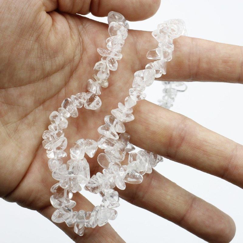 Chip Necklace Choker - Clear Quartz-Nature's Treasures