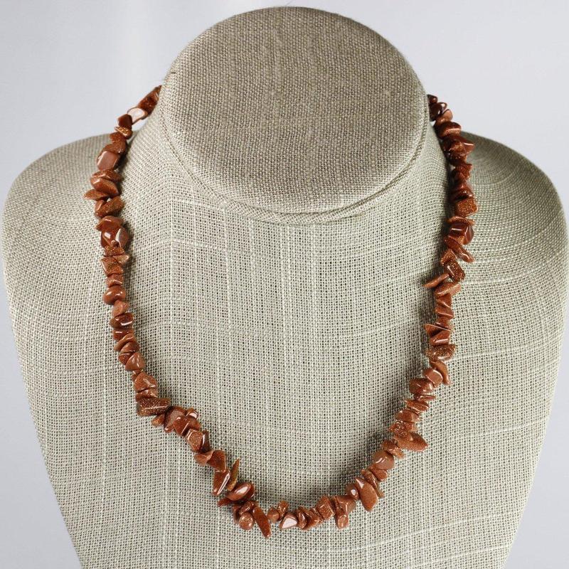Chip Necklace Choker - Goldstone-Nature's Treasures