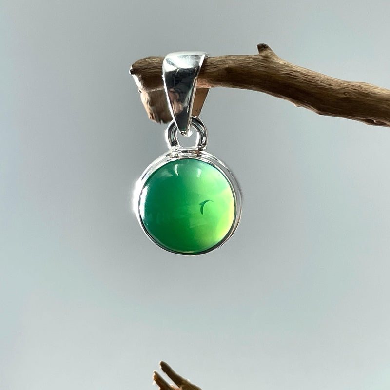 Chrysoprase Pendant | .925 Sterling Silver-Nature's Treasures