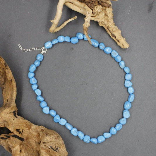 Chunky Chip Necklace - Blue Howlite-Nature's Treasures