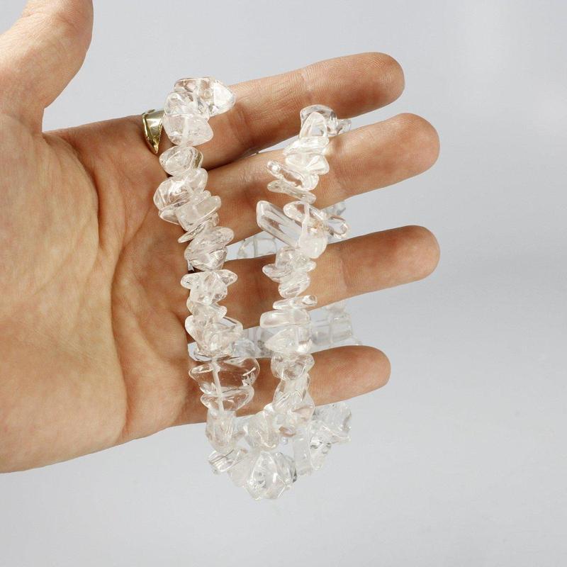 Chunky Chip Necklace - Clear Quartz-Nature's Treasures