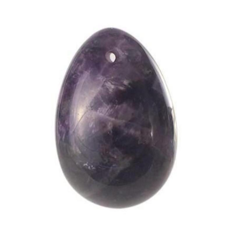 Drilled Polished Yoni Egg Set - Amethyst, Sacred Feminine Health-Nature's Treasures