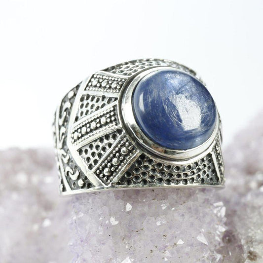 Egyptian Unisex Kyanite Ring Sterling Silver-Nature's Treasures