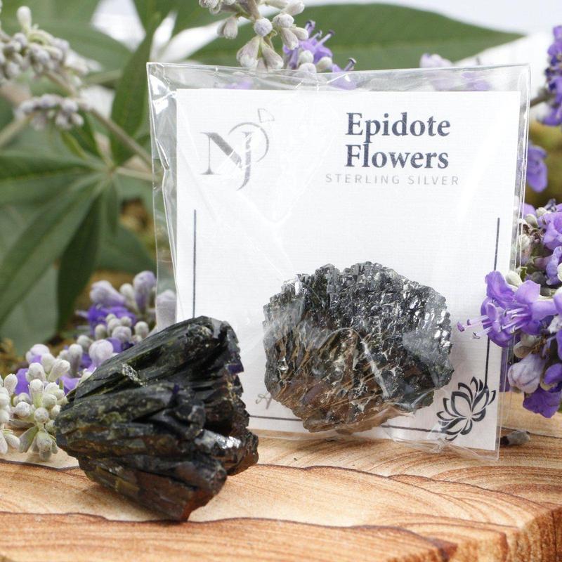 Epidote Flower Specimens Natural Pistacite Mineral-Nature's Treasures