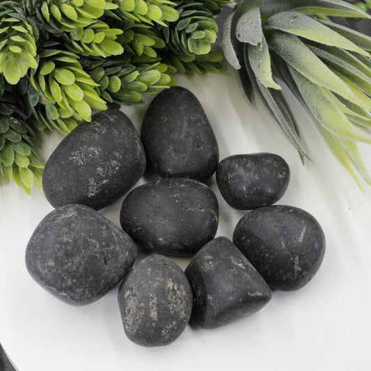 Finished Black Tourmaline Tumble Stone || Protection, Grounding || India-Nature's Treasures