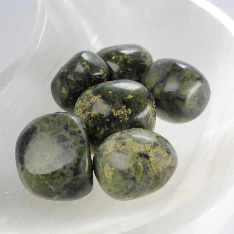 Green Nephrite Jade Tumble