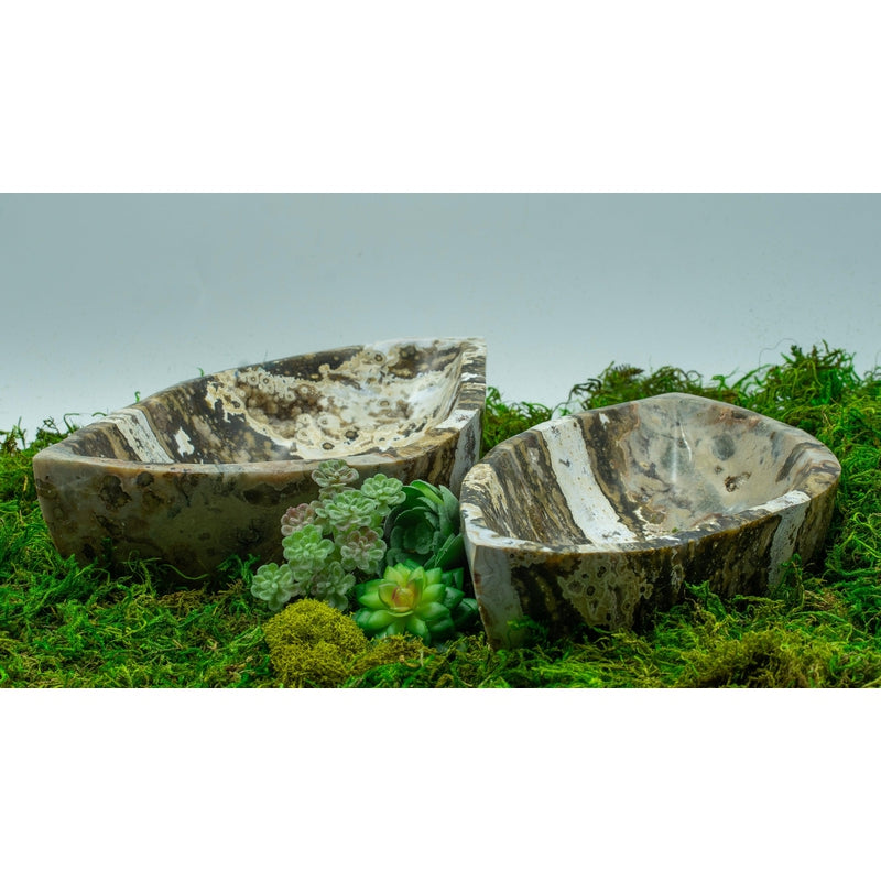 High Quality Ocean Jasper Leaf Bowls || Jumbo || Madagascar-Nature's Treasures