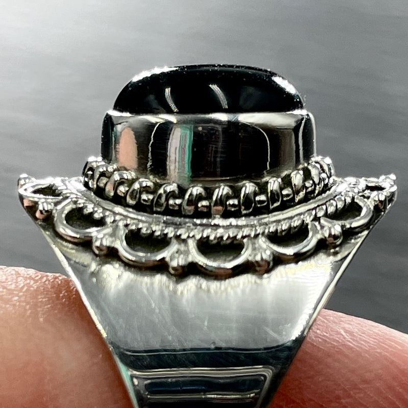 Inner Passion Black Onyx Oval Ring || .925 Sterling Silver || Uruguay-Nature's Treasures