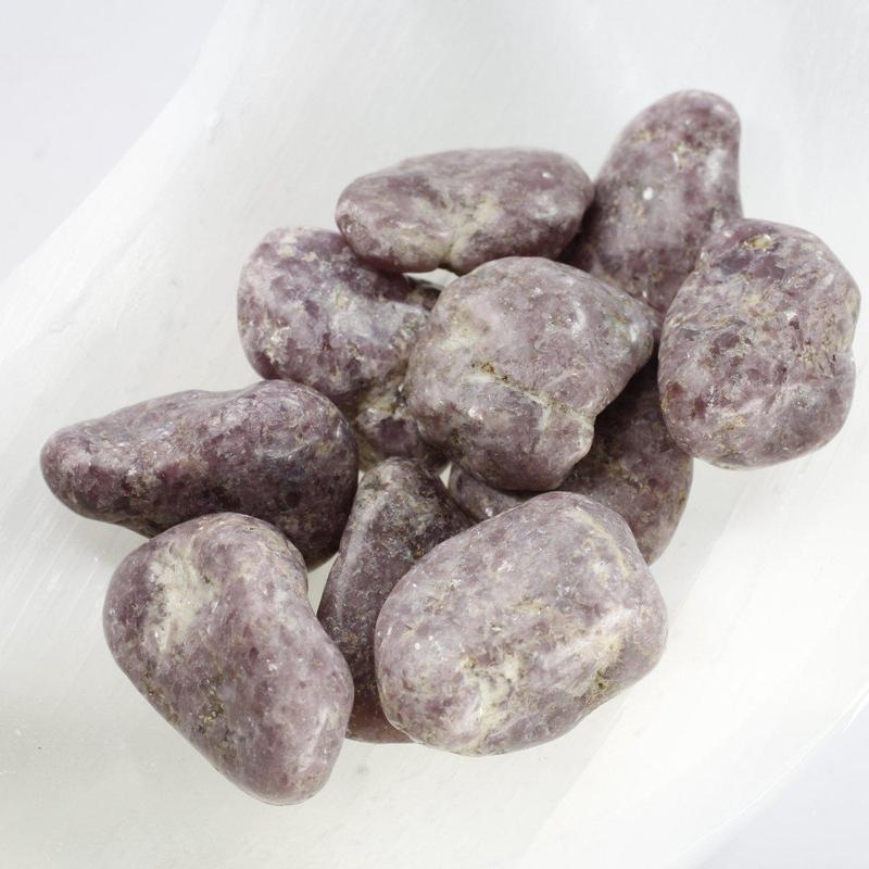 Lepidolite Tumble Stone From Brazil || Stress Releaser