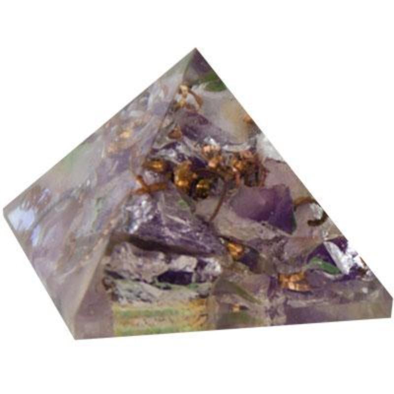 Mini Orgonite Amethyst Pyramid  || EMF Protection