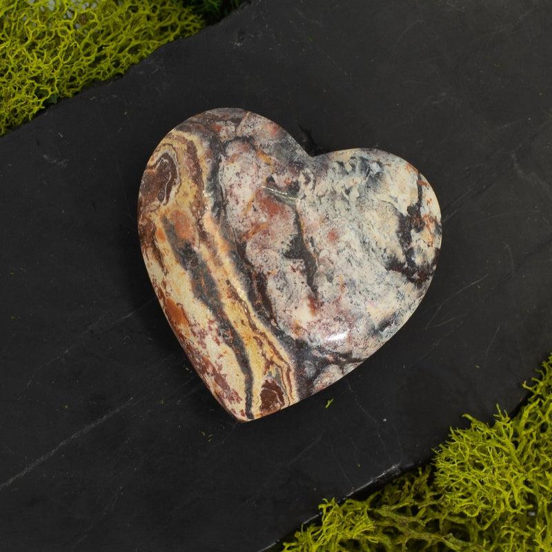 Natural Batik Jasper Pocket Hearts || Balancing, Integration Stone || Madagascar