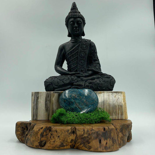 Natural Blue Apatite Polished Puff Hearts || Inner Knowledge, Aura Cleansing || Madagascar-Nature's Treasures